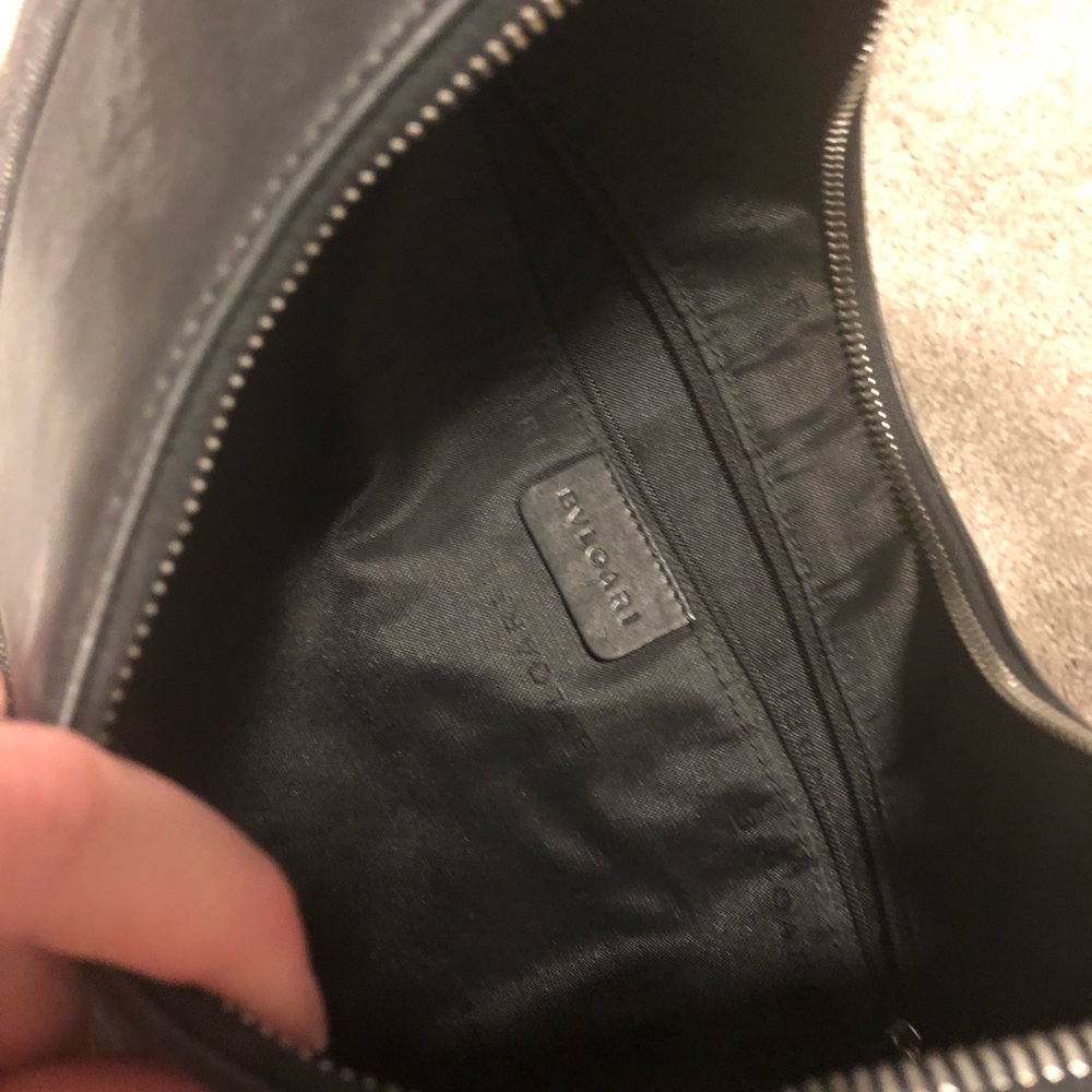 Authentic Bvlgari Leather Ascot Shoulder Bag